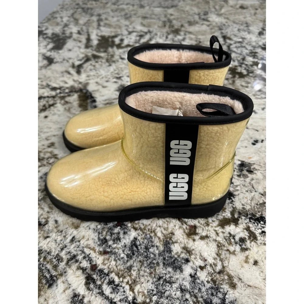 UGG Classic Clear Mini Waterproof Boots Canary Yellow 1113190 Womens 7
